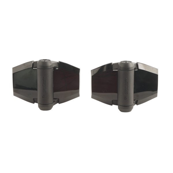 D&D TruClose Standard Adjustable Self-Closing Gate Hinges With 2 Side Legs For Wood & Vinyl Gates Black (Pair) - 13272 (hingeslatches)