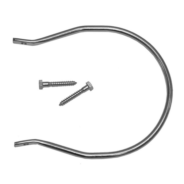 D&D Round Rail Loop Latch For Wooden Gates (Zinc Finish)