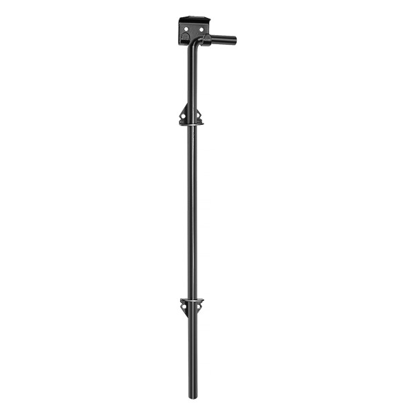 D&D Wood Hardware 40" Padlockable Stainless Steel Drop Rod With Mounting Hardware For Wood Gates (Black)