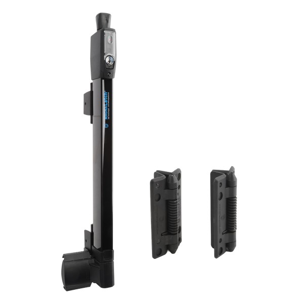 D&D Kit MagnaLatch Series 3 Top Pull Safety Latch and a Pair of KwikFit Fixed Tension Self Closing Hinge for Metal Pool Gates (Black) - 8000-1025 (Gate Kits)