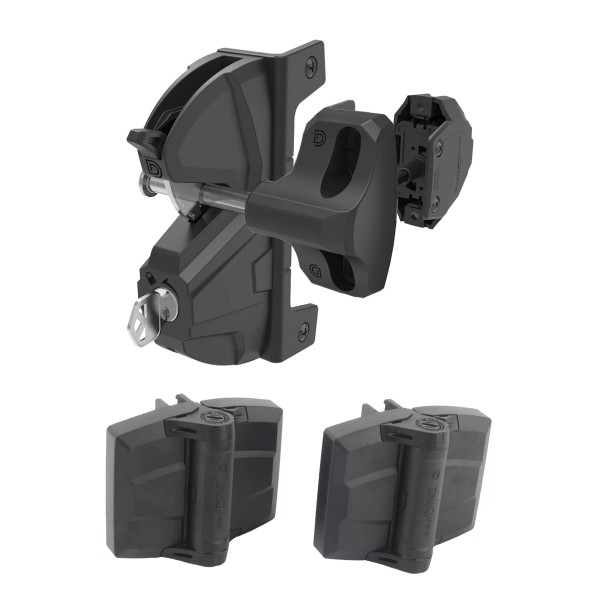D&D Kit LokkLatch Deluxe S3 Latch Kit & TruClose Adjustable Hinges - 8000-2079