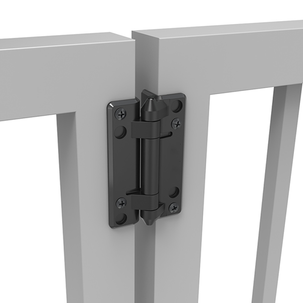D&D Kit - KwikFit No Spring Plain Pivoting Gate Hinges w/ Screw For Metal and Wood Swing Gates 