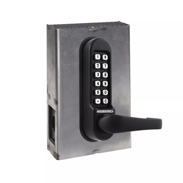 Codelocks Tubular Latchbolt CL515 Aluminum Commercial Back-To-Back Gate Box Kit (Black) Marine Grade Finish