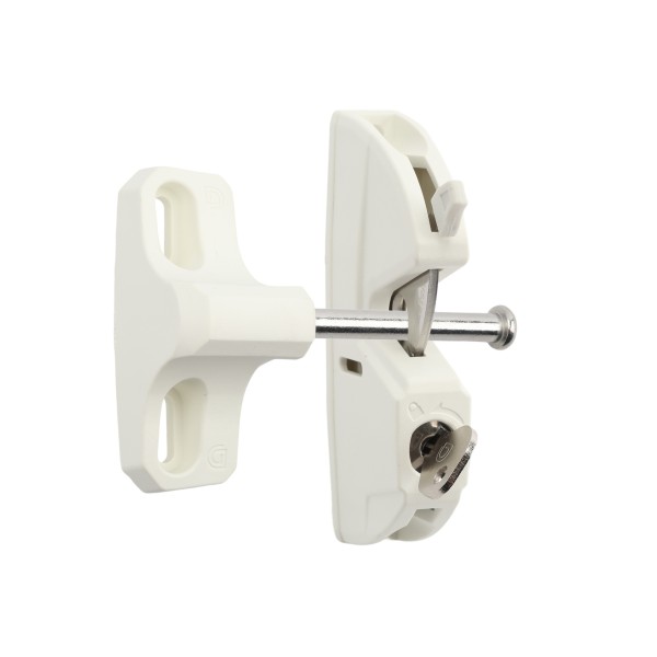 D&D LokkLatch Series 3 Adjustable Lockable Residential Gate Latch (Short Striker) (White) - LL3AW (LokkLatch Gate Latches)