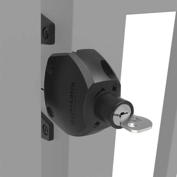 D&D LokkLatch Lockable Push-Button External Access Kit (Black) - LL3B