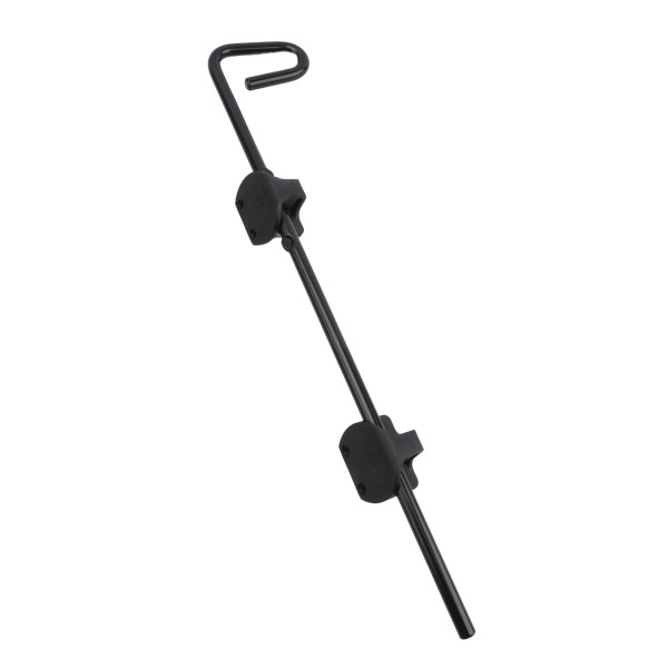 D&D Q-Bolt Drop-Bolt 24" Padlockable Stainless Steel Drop Rod With Mounting Guides for Metal Gates (Black) - QB124