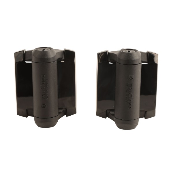 D&D TruClose Adjustable Self-Closing Hinge With Two Legs For Metal Gates (Black) - Pair - TCA1L2S3BTS