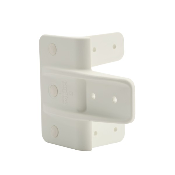 D&D Kit - GateStop 2 3/8" Gate Protection Device w/ Screws For Vinyl Gates (White) - 8000-2003