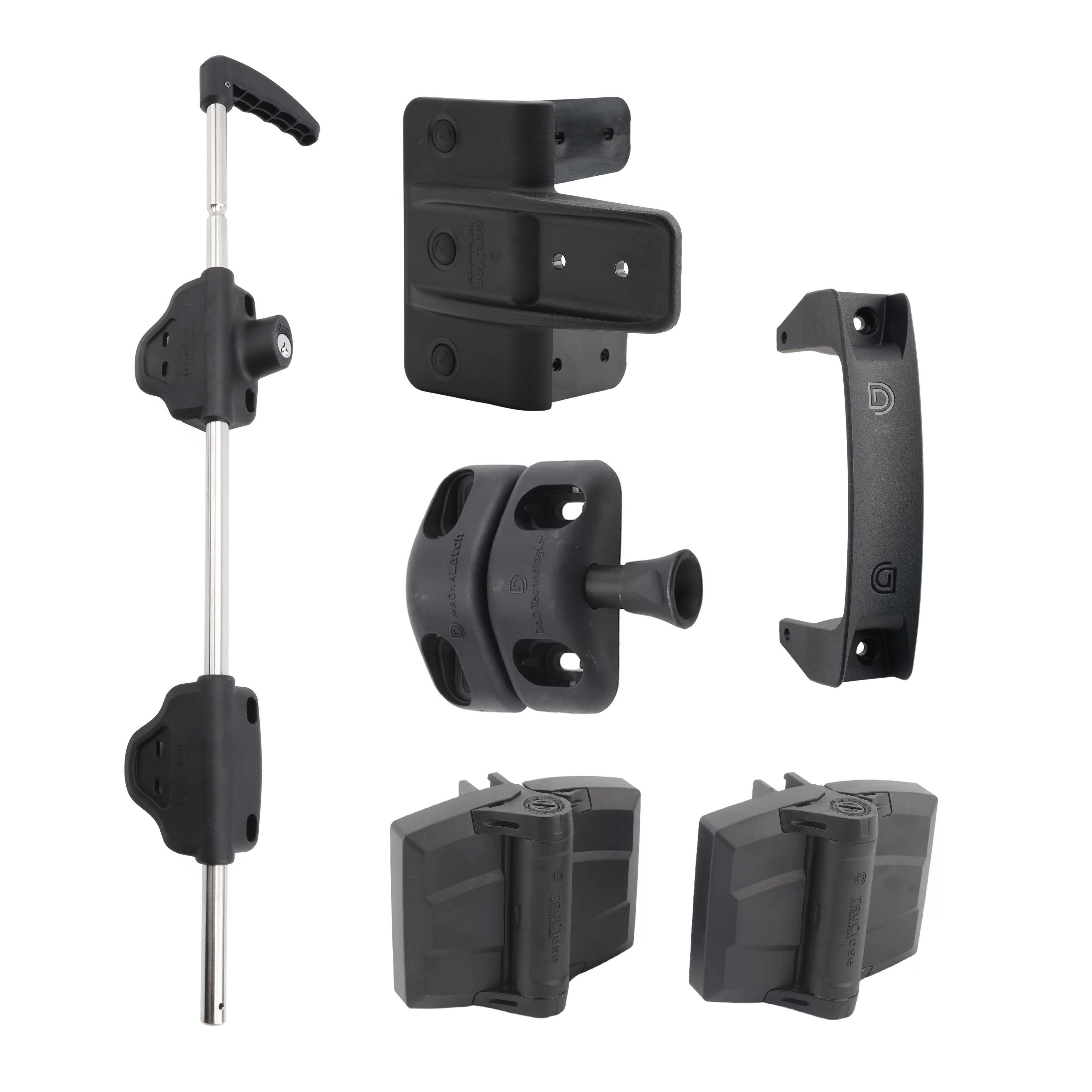 D&D Kit LokkLatch Series 2 Top Pull Latch, TruClose Hinges, GateStop ...