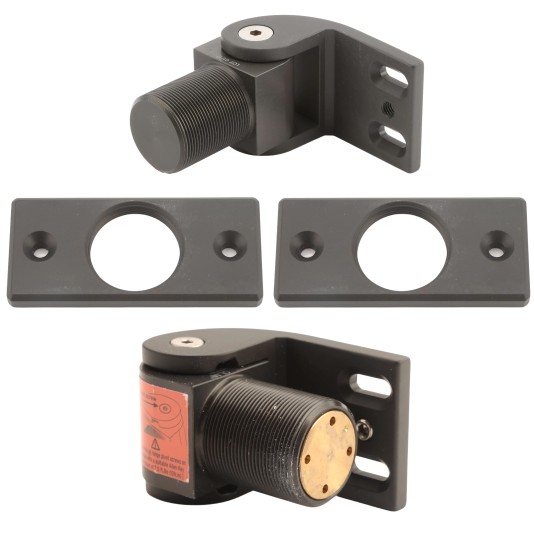 D&D SureClose Self Closing FlushMount 57SF AT90 S 88 Hinge-Closer and SM AT90 S 88 Degree Gate Hinge with 2 Aluminum Post Mounting, Screw-On Flush Mount Brackets - 77057223i (Gate Kits)
