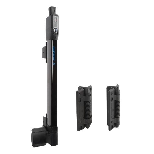 D&D Kit MagnaLatch Series 3 Top Pull Safety Latch and a Pair of KwikFit Fixed Tension Self Closing Hinge for Metal Pool Gates (Black) - 8000-1025 (Gate Kits)