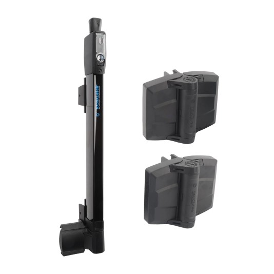 D&D Kit MagnaLatch Series 3 Top Pull Safety latch and a Pair of TruClose Adjustable Heavy-Duty Hinges for Vinyl Pool Gates (Black) - 8000-1026 (Gate Kits)