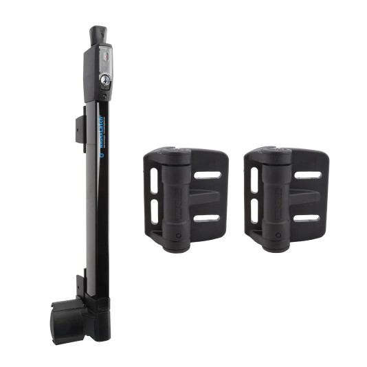 D&D Kit MagnaLatch Series 3 Top Pull Latch and a Pair of TruClose Mini Multi-Adjustable Self-Closing Hinge for Pool Gates (Black) - 8000-2051 (Gate Kits)