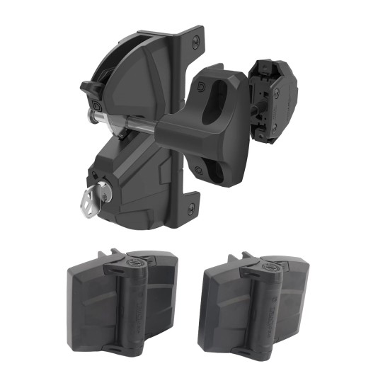 D&D Kit LokkLatch Deluxe S3 Latch Kit & TruClose Adjustable Hinges - 8000-2079