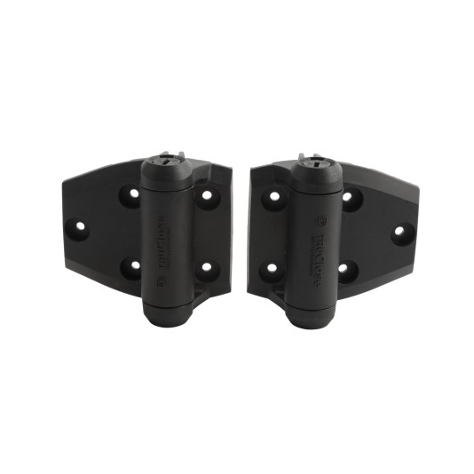 D&D Kit - TruClose Adjustable Self-Closing Gate Hinges With 2 Side Legs w/ Screws For Metal To Wood Gates - 8000-2133 (Default)