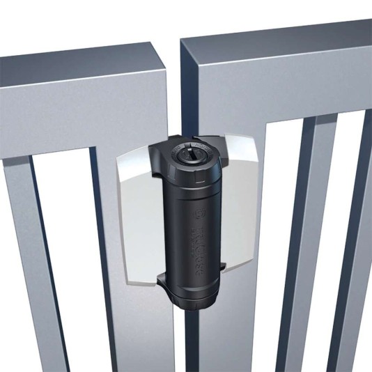 D&D Kit - TruClose Adjustable Self-Closing Heavy-Duty Gate Hinges With 2 Side Legs w/ Screws For Metal Pool Gates (Black With Chrome Finish) 