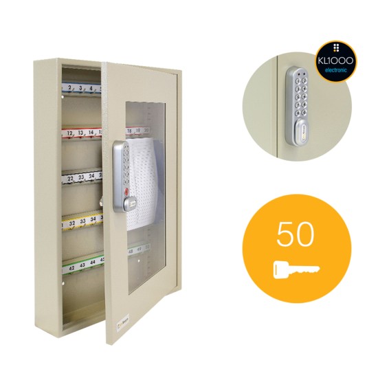 CodeLocks 50 Hook Key Cabinet, View - KL1000 SG KitLock - 97301