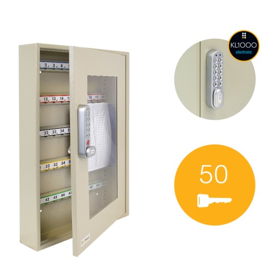 CodeLocks 50 Hook Key Cabinet, View - KL1050 SG KitLock - 92457