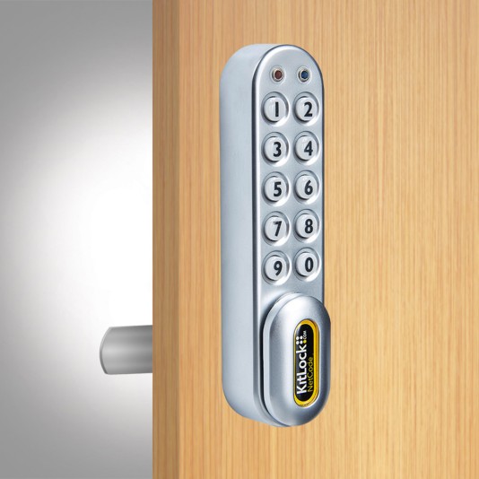CodeLocks KL1000 NetCode - Kit with Spindle to fit 1/4” - 1” Thick Door (Silver Gray) - KL1060NC-SG-C2