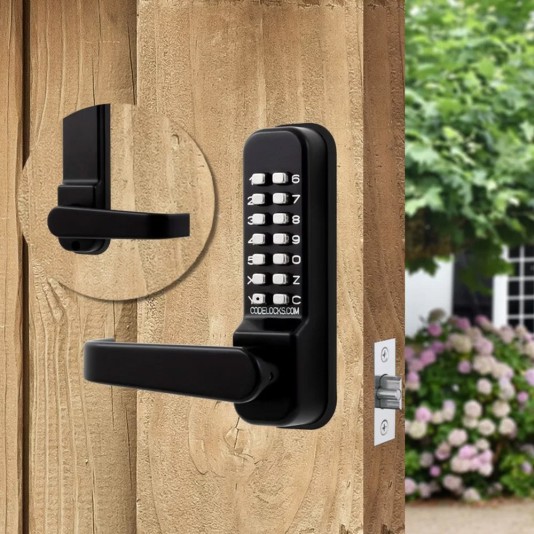 CodeLocks CL415 Back to Back Tubular Latchbolt with Code Free Passage Function (No Override) Black Marine Grade - DDCL415BBBKMG