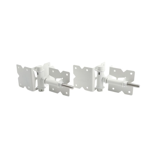 D&D Stainless Steel Self-Closing Hinge, Tension Adjustable, Standard To Narrow Legs For Wood And Vinyl Gates (White) - DDS2HSNAW (Default)