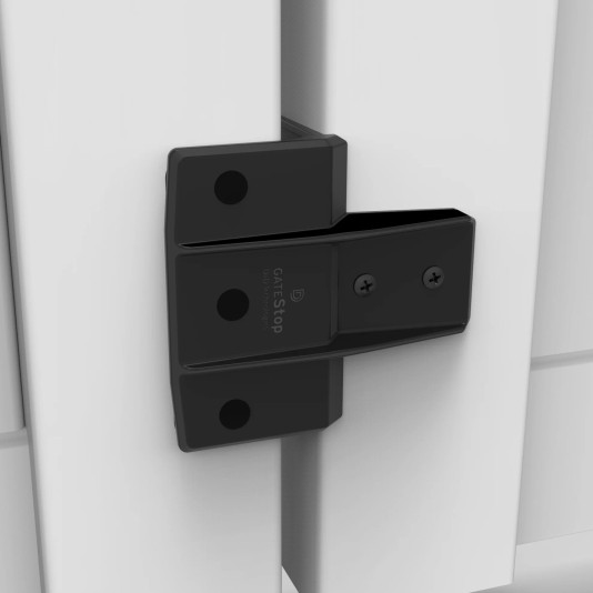 D&D GateStop 13/16" Series 3 for Metal Gates (Black) 