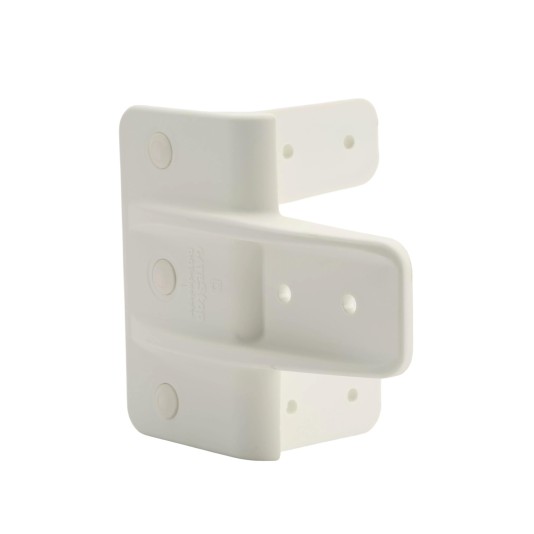 D&D GateStop 2 3/8" Series 3 Gate Protection Device for Wood & Vinyl Gates (White)
