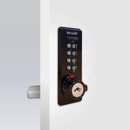 CodeLocks Mechanical Cabinet Lock - Suitable for up to 3/4" Thick Door (Black) - KL20-BK (CodeLocks Replacement Parts)