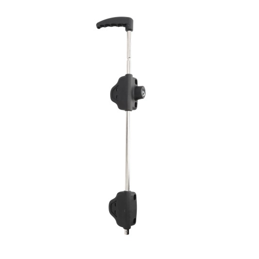 D&D Lokkbolt 24" Key Lockable Premium Steel Drop Bolt for Vinyl and Wooden Gates (Black) - LB224BX-KSA