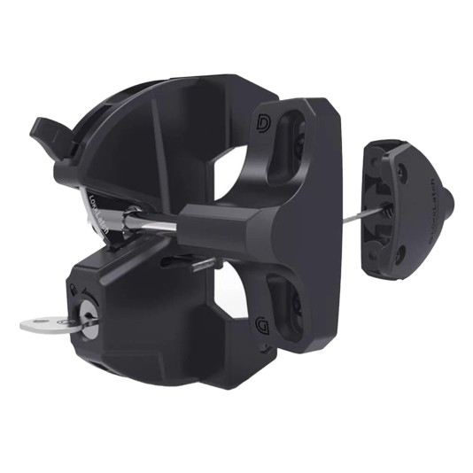 D&D LokkLatch Series 3 Adjustable Lockable Gate Latch With External Access Kit (Long Striker) (Black) - LL3ABL / LLAAB (LokkLatch Gate Latches)