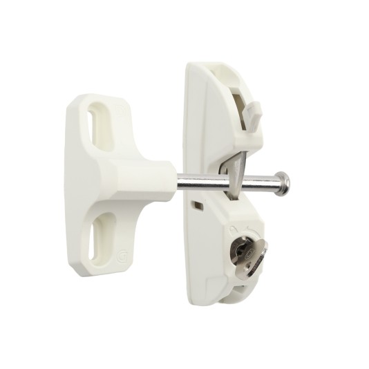 D&D LokkLatch Series 3 Adjustable Lockable Residential Gate Latch (Short Striker) (White) - LL3AW (LokkLatch Gate Latches)