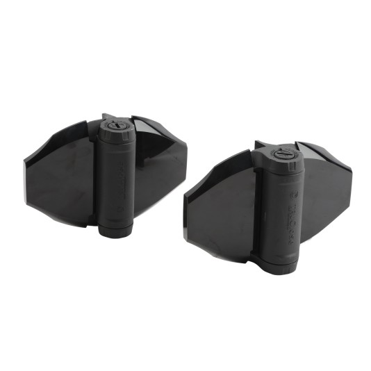 D&D TruClose Self-Closing Heavy-Duty Gate Hinges With 1 Side Leg For Wood and Vinyl Gates (Pair) Black - TCHD2L1SS3BT (truclose-hinges)