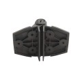 D&D TruClose Standard Adjustable Self-Closing Gate Hinges With 2 Side Legs For Wood & Vinyl Gates Black (Pair) - 13272 (hingeslatches)