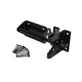 D&D Stainless Steel Heavy-Duty Self-Latching Padlockable Gravity Latch For Wood Gates (Black) - 210002