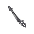 D&D Wood Hardware Steel Thumb Latch and Striker Bar With Decorative Handle For Wood Gates (Black)