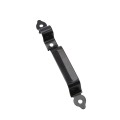 D&D Powder-Coated Contemporary Padlockable Metal Post Latch For Wood Gates (Black) - 210006
