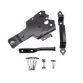 D&D Wood Gate Kit with 8" Steel Butterfly Hinge, Powder-Coated Metal Padlockable Post Latch, and 11" Metal Handle - 810010