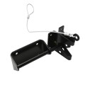 D&D Wood Hardware Heavy-Duty Self-Latching Gravity Latch With Cable & O-ring For Wood and Vinyl Gates (Black)