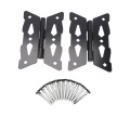 D&D Wood Gate Kit with 8" Steel Butterfly Hinge, Powder-Coated Metal Padlockable Post Latch, and 11" Metal Handle - 810010