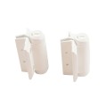 D&D TruClose Standard Adjustable Self-Closing Gate Hinges With 2 Side Legs For Metal Pool and Safety Gates (Pair) White