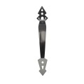D&D Contemporary Post Latch Kit - Post Latch, 8" Heavy Duty Strap Hinge, and Gate Handle (Black) - 810008 (Default)
