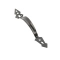 D&D Contemporary Post Latch Kit - Post Latch, 8" Heavy Duty Strap Hinge, and Gate Handle (Black) - 810008 (Default)