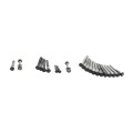 D&D Contemporary Post Latch Kit - Post Latch, 8" Heavy Duty Strap Hinge, and Gate Handle (Black) - 810008 (Default)