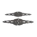 D&D Contemporary Post Latch Kit - Post Latch, 8" Heavy Duty Strap Hinge, and Gate Handle (Black) - 810008 (Default)
