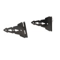 D&D Contemporary Post Latch Kit - Post Latch, 8" Heavy Duty Strap Hinge, and Gate Handle (Black) - 810008 (Default)