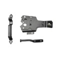 D&D Contemporary Post Latch Kit - Post Latch, 8" Heavy Duty Strap Hinge, and Gate Handle (Black) - 810008 (Default)