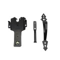 D&D Wood Gate Kit with 8" Steel Butterfly Hinge, Powder-Coated Metal Padlockable Post Latch, and 11" Metal Handle - 810010