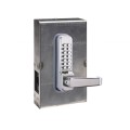 CodeLocks CL415 Tubular Latchbolt, (Code Free) Passage Function, Code In/Out Back to Back Gate Box Kit (Stainless Steel) - 97922