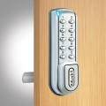 CodeLocks Heavy Duty Cabinet Lock - Kit with Spindle to fit 1/4” - 1” Thick Door (Silver Gray) - KL1200-RH-SG