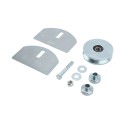 D &D SHUT IT 4 " HardCORE V-Groove  Wheel With Sealed Bearings With Carriage Plates Set For 2 " Gate Frame - CI2520